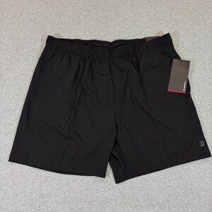 Layer 8 Men's Qwick-Dry Athletic Training Shorts Black XL 6" Inseam Stretch NWT